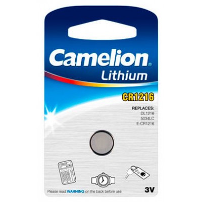 Boton Litio CR1216 3V (1 pcs) Camelion (Espera 2 dias)