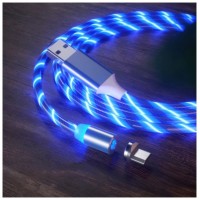 Cable Magnético USB 2.0 Micro USB LED Azul Biwond (Espera 2 dias)