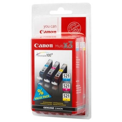 Canon CARTUCHO RAINBOW PACK CLI-521/C/M/Y Pixma MP 620/630/980 IP/4600