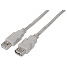 AISENS - CABLE USB 2.0, TIPO A/M-A/H, BEIGE, 1.0M