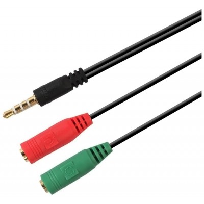 CABLE AUDIO 1XJACK-3.5 A 2XJACK-3.5 0.2M AISENS