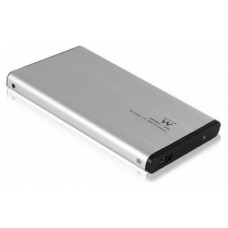 Ewent EW7041 caja para disco duro externo Aluminio, Negro 2.5" USB con suministro de corriente (Espera 4 dias)