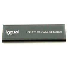 iggual Caja externa USB-C 3.1 SSD M.2 NVMe y SATA