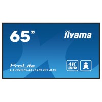 iiyama LH6554UHS-B1AG pantalla de señalización Pantalla plana para señalización digital 165,1 cm (65") LCD Wifi 4K Ultra HD Negro Procesador incorporado Android 11 24/7 (Espera 4 dias)