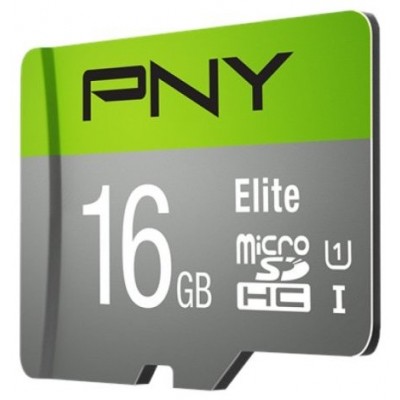 MEMORIA SD MICRO 16GB  PNY Elite microSDHC UHS-I Clase