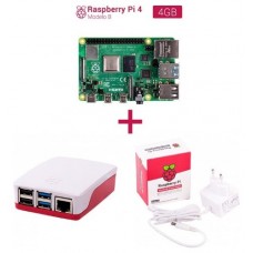 Kit Raspberry Pi 4 4GB + Caja blanca - Alimentacion