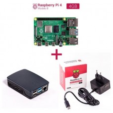 Kit Raspberry Pi 4 4GB + Caja negra - Alimentacion