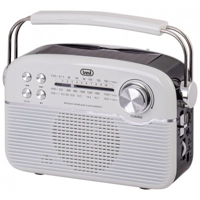 RADIO TREVI RA 7F50 BT PORTABLE RADIO CARGA SOLAR+AW+SD TIF. WHITE
