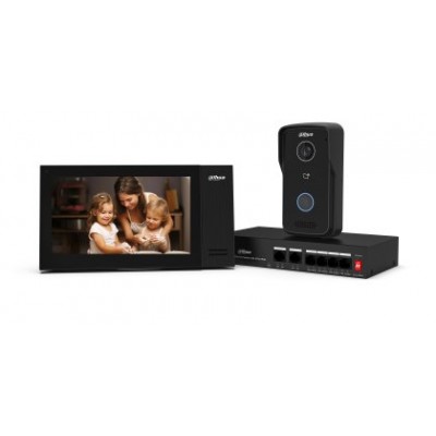 Dahua Technology DHI-VTO2111D-P-S3 sistema de intercomunicación de video 2 MP 17,8 cm (7") Negro (Espera 4 dias)