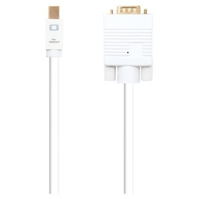 NANOCABLE Cable conversor Mini DP a VGA, Mini DP/M - VGA/M, Blanco, 3.0 M, 3 m, Mini DisplayPort, VGA (D-Sub), Macho, Macho, Derecho NANOCABLE Cable conversor Mini DP a VGA, Mini DP/M - VGA/M, Blanco, 3.0 M, 3 m, Mini DisplayPort, VGA (D-Sub), Macho, Macho, Derecho