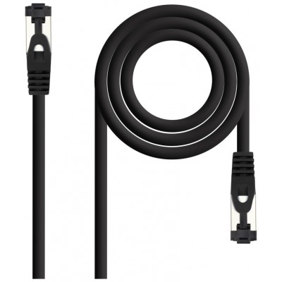 CABLE DE RED LATIGUILLO SSTP CAT8.1 AWG26 7 M NEGRO NANOCABLE (Espera 4 dias)