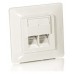 KIT 5UDS ROSETA EMPOTRABLE CAT.6 2 PUERTOS RJ45