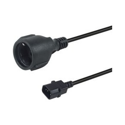 CABLE ALIMENTACION SHUKO HEMBRA A IEC MACHO C14 0.25M CABLE ALIMENTACION SHUKO HEMBRA A IEC MACHO C14 0.25M
