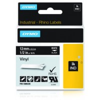 DYMO RHINO Cinta ID1-12 Blanco/negro vinilo