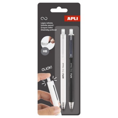 PACK 2 LAPICES RETRACTIL INFINITO NEGRO/BLANCO APLI 20064 (Espera 4 dias) PACK 2 LAPICES RETRACTIL INFINITO NEGRO/BLANCO APLI 20064 (Espera 4 dias)
