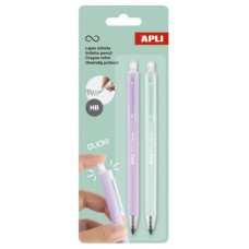 PACK 2 LAPICES RETRACTIL INFINITO LILA/VERDE APLI 20065 (Espera 4 dias)