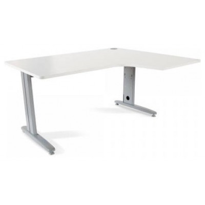 MESA DE OFICINA SERIE METAL FORMA L DERECHA 160X110 GRIS / BLANCO  ROCADA 2051AC04 (Espera 4 dias)