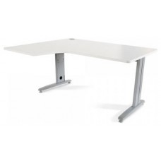 MESA DE OFICINA SERIE METAL FORMA L IZQUIERDA 160X110 GRIS / BLANCO ROCADA 2053AC04 (Espera 4 dias)
