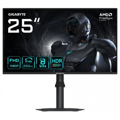 GIGABYTE G25F2 Monitor Gaming 24,5" FHD – 1920 x 1080, 200Hz, 1ms, 300 cd/m², DisplayHDR 10, HDMI 2.0, DisplayPort 1.4 (Espera 4 dias)