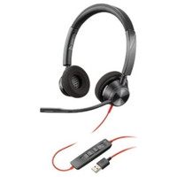 Auriculares estereo Poly Blackwire 3320 USB-C + Auriculares estereo Poly Blackwire 3320 USB-C +