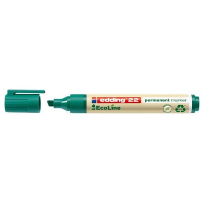 MARCADOR PERMANENTE EDDING ECOLINE 22 COLOR VERDE EDDING 22-004 (MIN10) (Espera 4 dias)