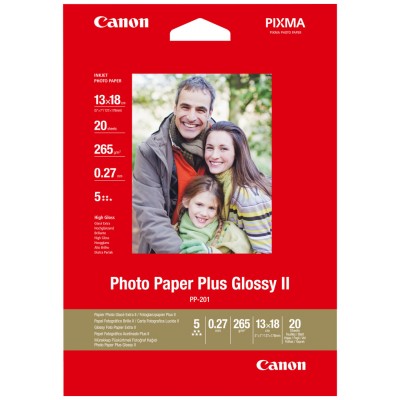 CANON papel PP-201 20h.13x18cm Photo Paper Plus Glossy II 265g.