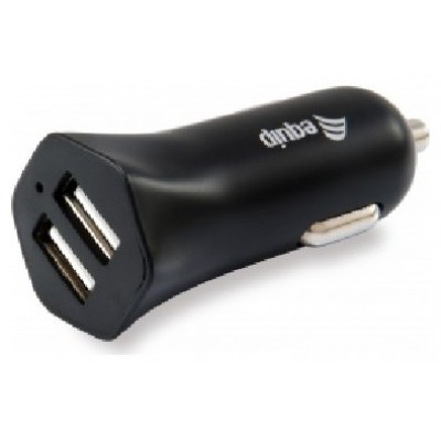 CARGADOR DE COCHE EQUIP 5V 2xUSB  12/24V 12W