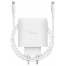 CARGADOR PARED/VIAJE USB-C 65W + CABLE USB-C 2 M MAXO BLANCO TRUST (Espera 4 dias)