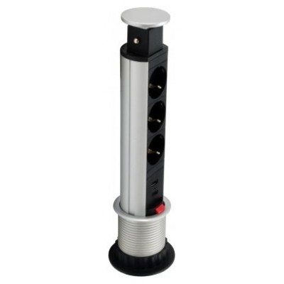 Equip 333304, Vertical, Aluminio, Negro, Plata, 3