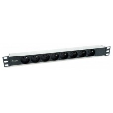 REGLETA ALIMENTACION ALUMINIO RACK 19" 1U 8 TOMAS