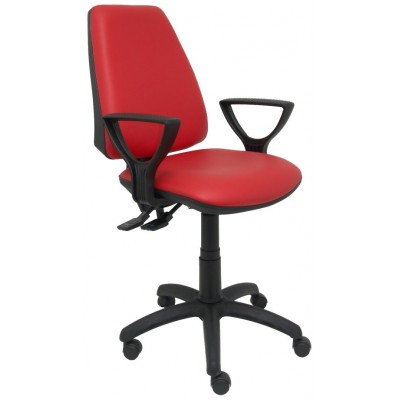PIQUERAS Y CRESPO Silla Elche S similpiel rojo brazos fijos