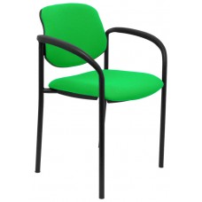 PIQUERAS Y CRESPO NOWY STYL Silla fija Styl bali pistacho chasis negro con brazos