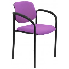 PIQUERAS Y CRESPO NOWY STYL Silla fija Styl bali lila chasis negro con brazos