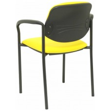 PIQUERAS Y CRESPO NOWY STYL Silla fija Styl bali amarillo chasis negro con brazos