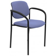 PIQUERAS Y CRESPO NOWY STYL Silla fija Styl bali azul claro chasis negro con brazos