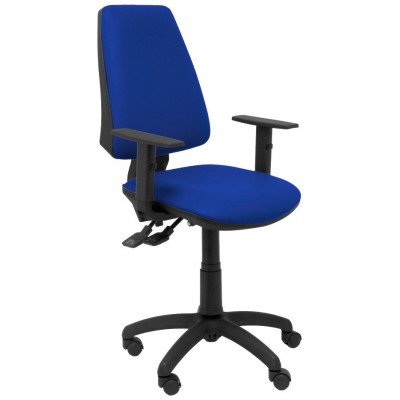 PIQUERAS Y CRESPO Silla Elche S similpiel azul brazos regulables