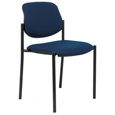 PIQUERAS Y CRESPO NOWY STYL Silla fija Styl similpiel azul marino chasis negro