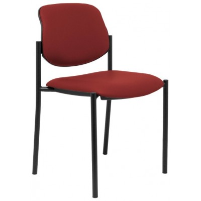PIQUERAS Y CRESPO NOWY STYL Silla fija Styl similpiel granate chasis negro