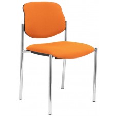 PIQUERAS Y CRESPO NOWY STYL Silla fija Styl bali naranja chasis cromo