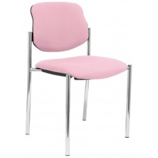 PIQUERAS Y CRESPO NOWY STYL Silla fija Styl bali rosa chasis cromo