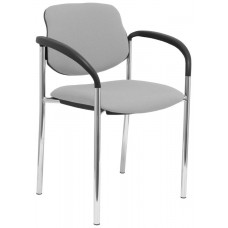 PIQUERAS Y CRESPO NOWY STYL Silla fija Styl bali gris chasis cromo con brazos