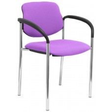 PIQUERAS Y CRESPO NOWY STYL Silla fija Styl bali lila chasis cromo con brazos