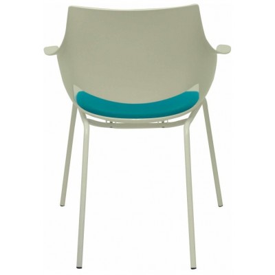 PIQUERAS Y CRESPO Pack 3 sillas Saceruela carcasa blanca asiento azul ¡Ultimas unidades!!