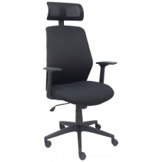 PIQUERAS Y CRESPO Silla FOROL Parolis respaldo malla negro con cabecero y asiento aran negro