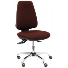 PIQUERAS Y CRESPO Silla Elche S 24 horas bali marron oscuro base cromada ruedas parque