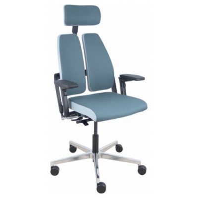 PIQUERAS Y CRESPO NOWY STYL Silla Xilium Duo traslak X-move bondai gris y gris claro brazos 4D cabecero gris