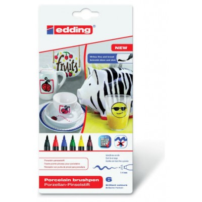 ESTUCHE ROTULADOR PARA CERÁMICA COLORES BÁSICOS EDDING 4200-6-S-000 (Espera 4 dias)