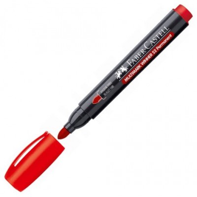 MARCADOR MULTIMARK WINNER 23 ROJO PUNTA CÓNICA Y SIN CLIP FABER CASTELL 453323 (MIN12) (Espera 4 dias)
