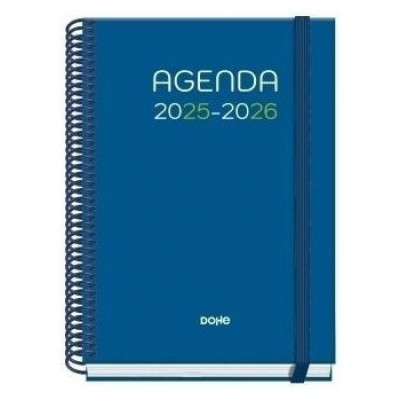 AGENDA ESCOLAR 2025-2026 TAMAÑO A5 TAPA CARTON FORRADO DÍA PÁGINA PRIME LOGIC DOHE 52047 (Espera 4 dias)