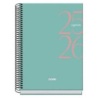 AGENDA ESCOLAR 2025-2026 TAMAÑO A5 TAPA CARTON FORRADO SEMANA VISTA MODELO SYSTEM BASIC VERDE DOHE 52058 (Espera 4 dias)